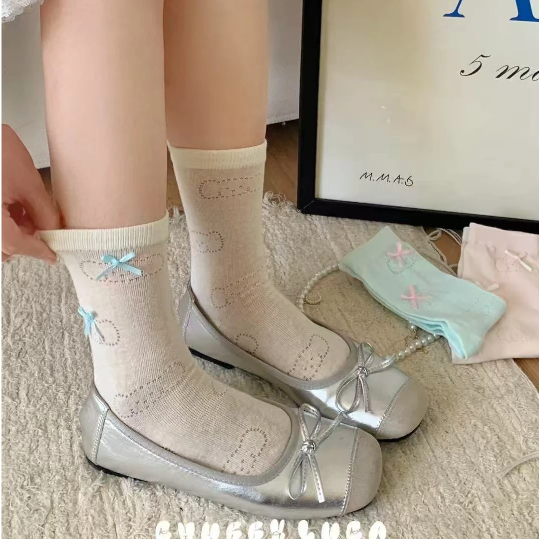 春日小狗女春夏季袜子蝴蝶结系列