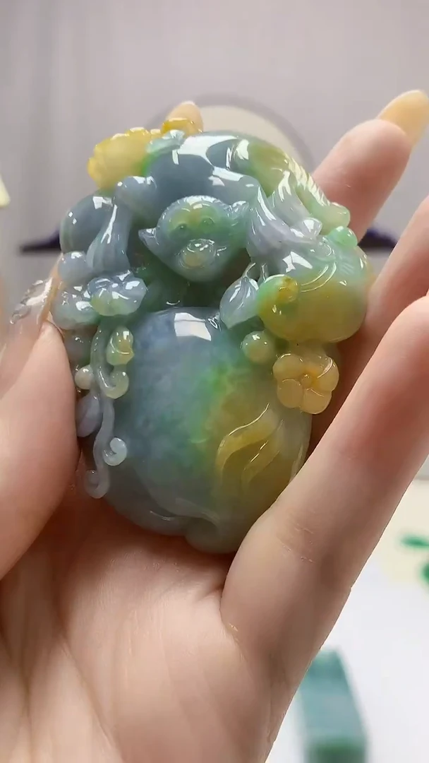 定制翡翠未镶嵌0405DD-毛货挂件71