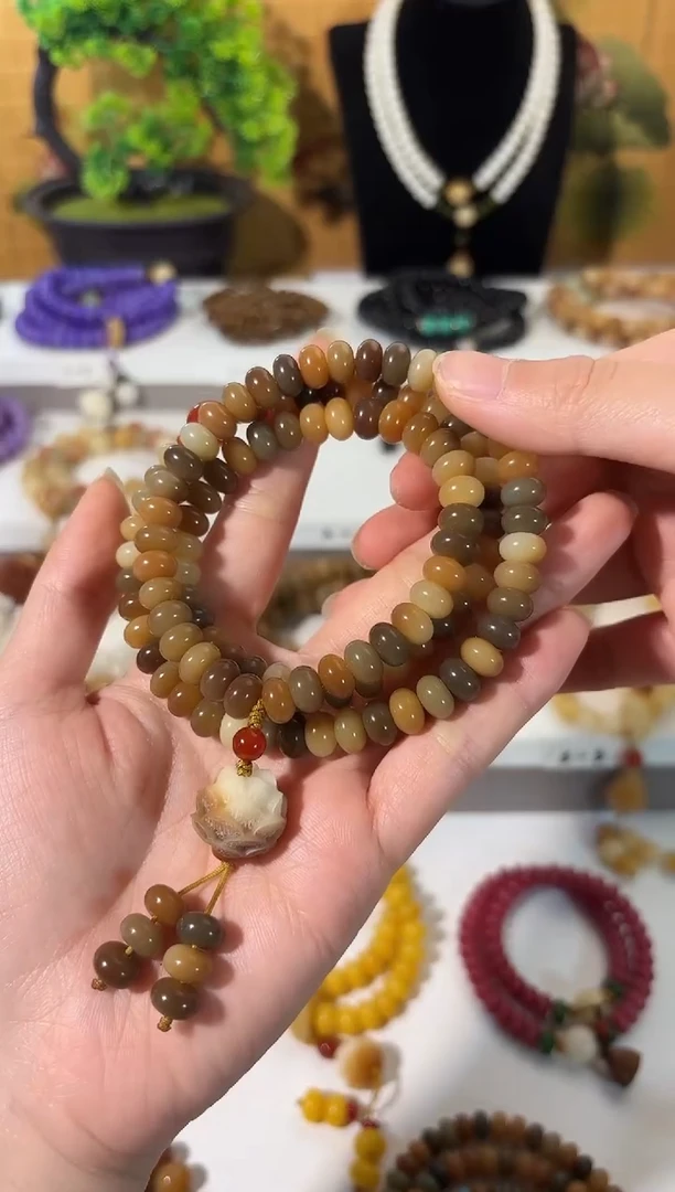 手串菩提根/象牙果卡6*9敦煌108颗