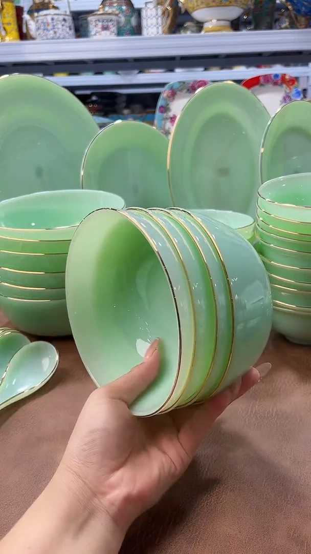 玉瓷5.5英寸饭碗4个