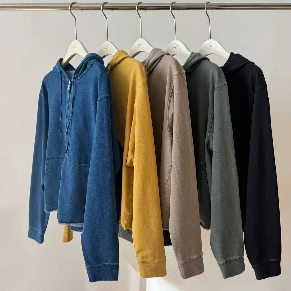 春季新款设计时尚连帽水洗棉质外套 O-250204