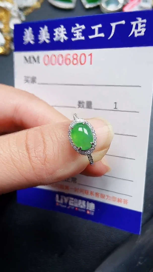 颈饰银S925镶嵌翡翠6801