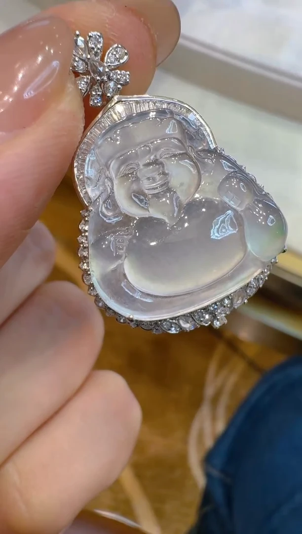 吊坠(不含链)18K金镶嵌翡翠多样性团购发一件