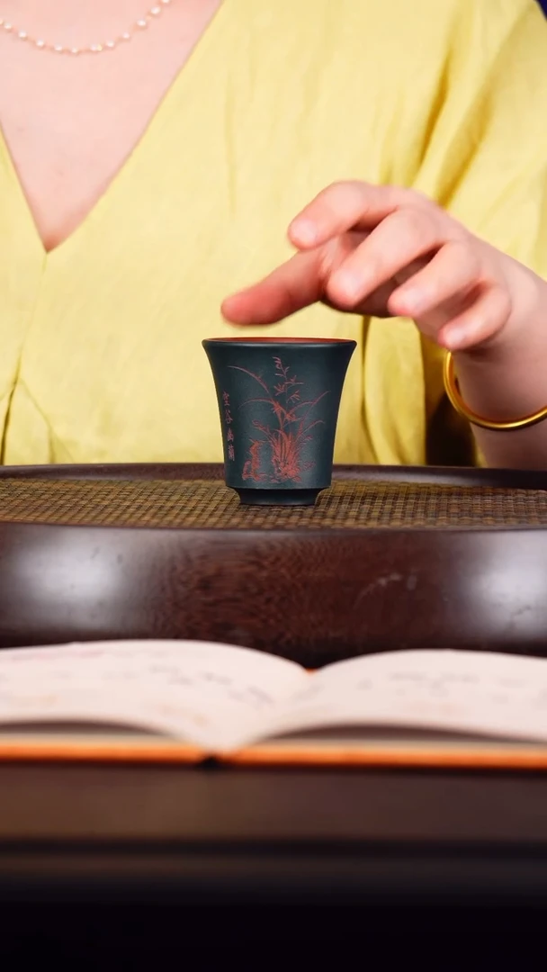 茶壶紫砂兰花主人杯4