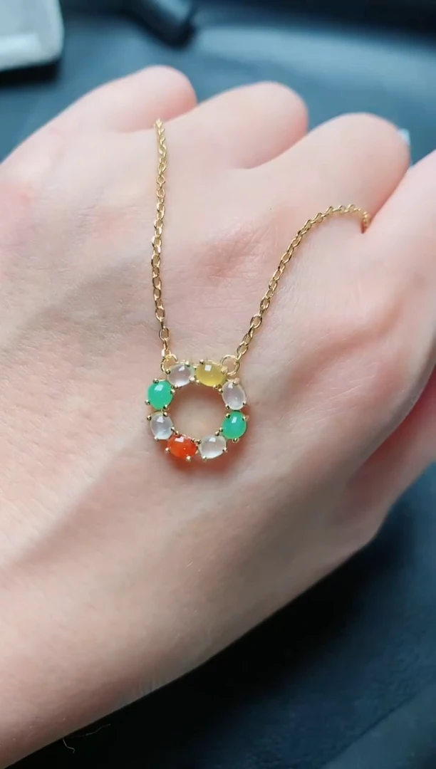 银S925镶嵌戒指翡翠...