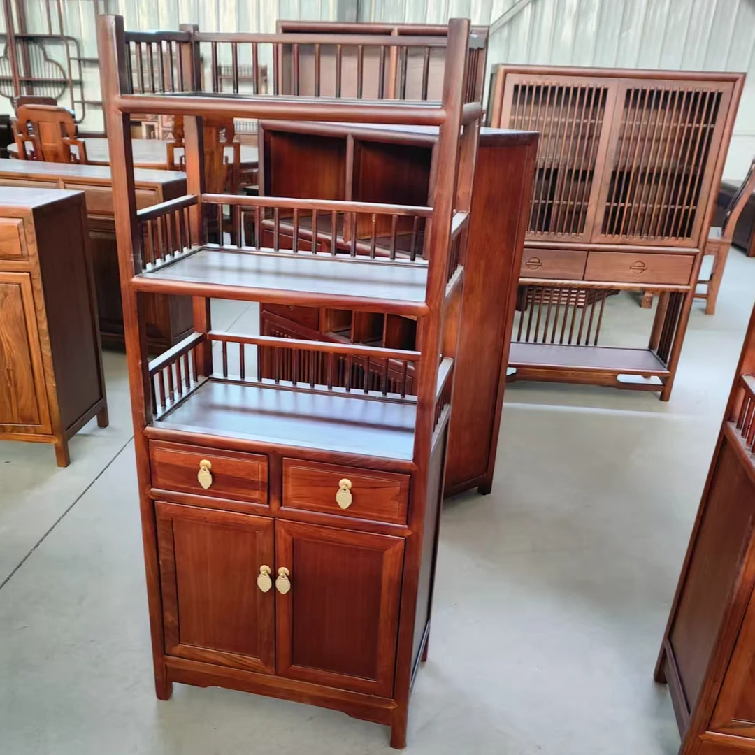 榆木实木小书架小书阁