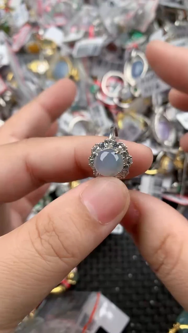 银S925镶嵌戒指翡翠111    4