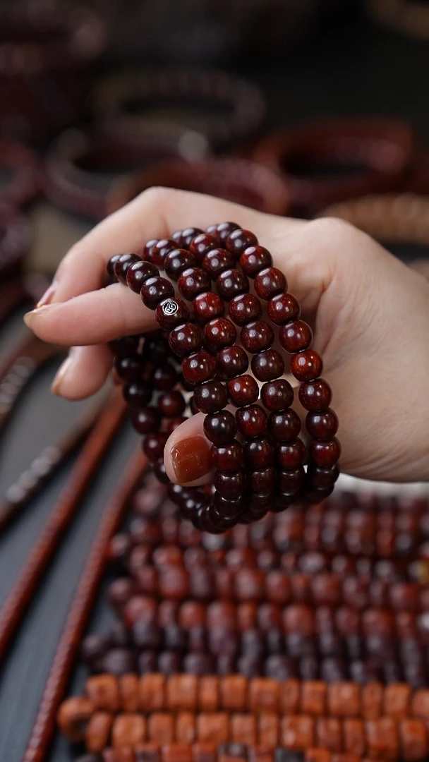 檀香紫檀（小叶紫檀）手串/手链雪媚娘古珠