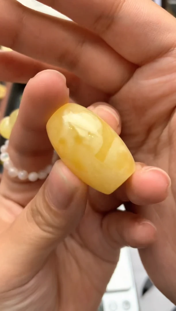 【闪购商品】琥珀珠宝奇石未镶嵌045琥珀蜜蜡花粉小坑介意勿拍