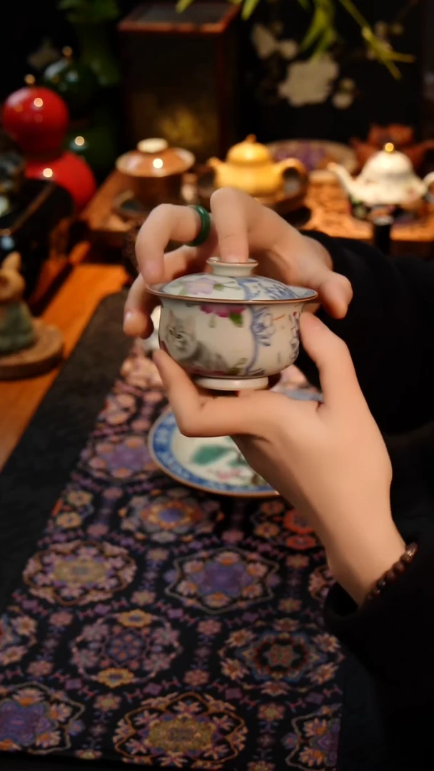 茶器果第三个 猫咪盖碗 微瑕