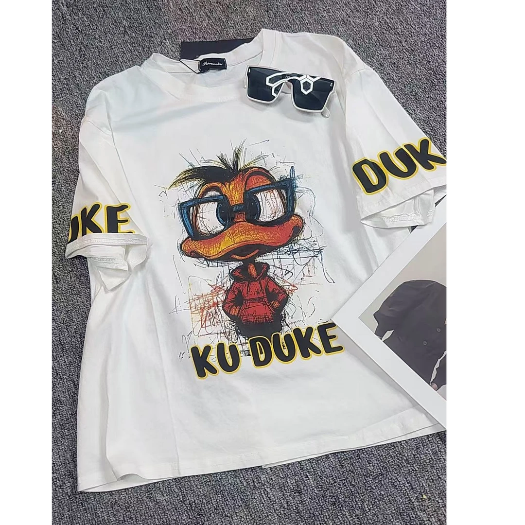 麦福庄时尚1107百搭扁嘴鸭短袖T桖