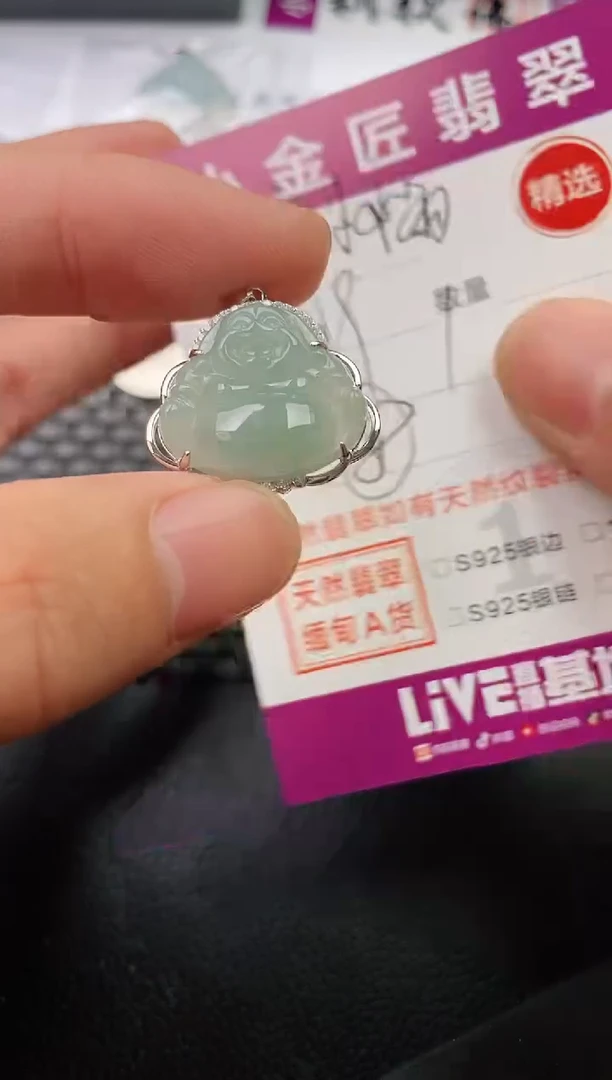 翡翠银S925镶嵌颈饰·