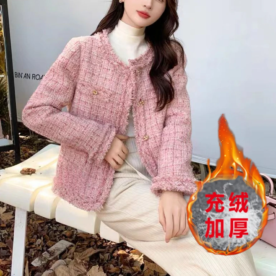 【当天发+运费险】充绒内胆小香风法式高级感外套设计感Q933