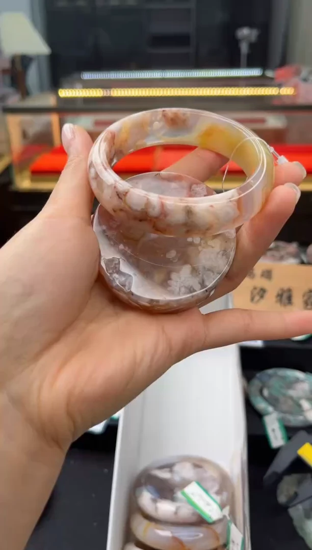 石英质玉手镯未镶嵌60圈口（赠送镯心）6428799