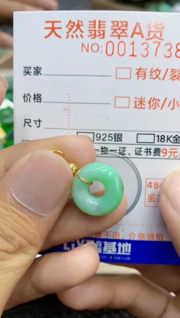 翡翠未镶嵌吊坠(不含链)1