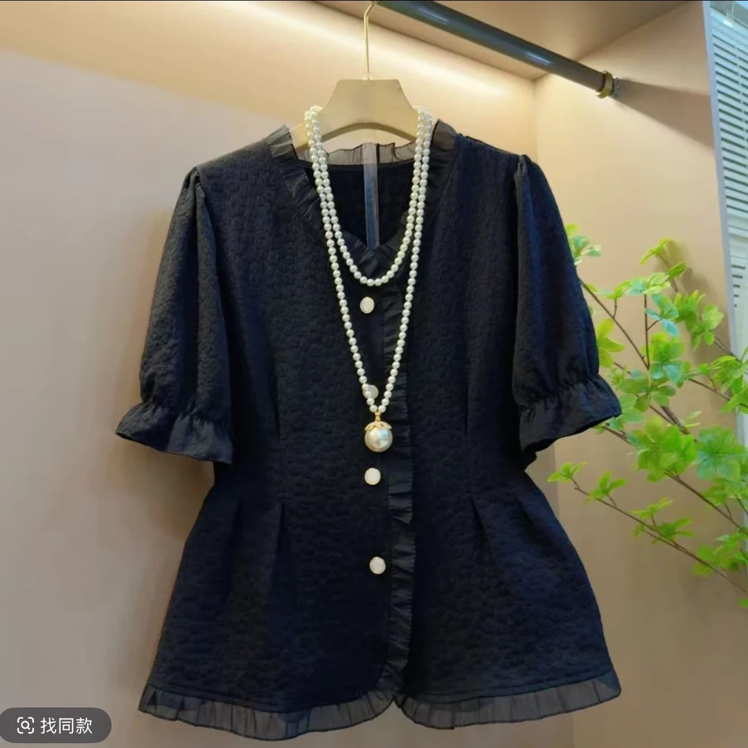 【4.29慧姐大码女装】2025新款半袖YBFE092-1030