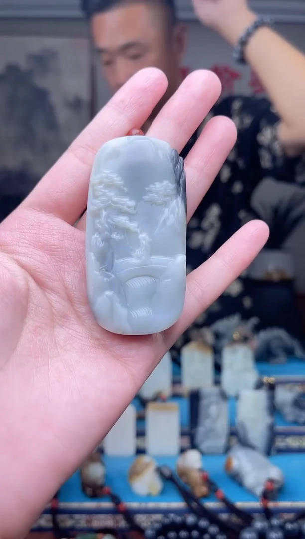 和田玉未镶嵌摆件1