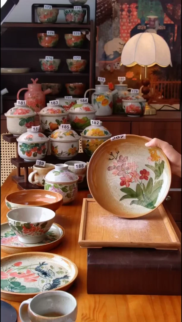 碟景德镇高温釉下彩餐具无铅无镉