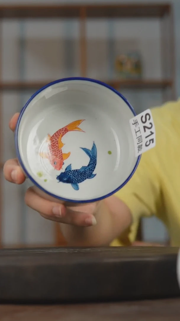 杯子215老陶泥高脚碗