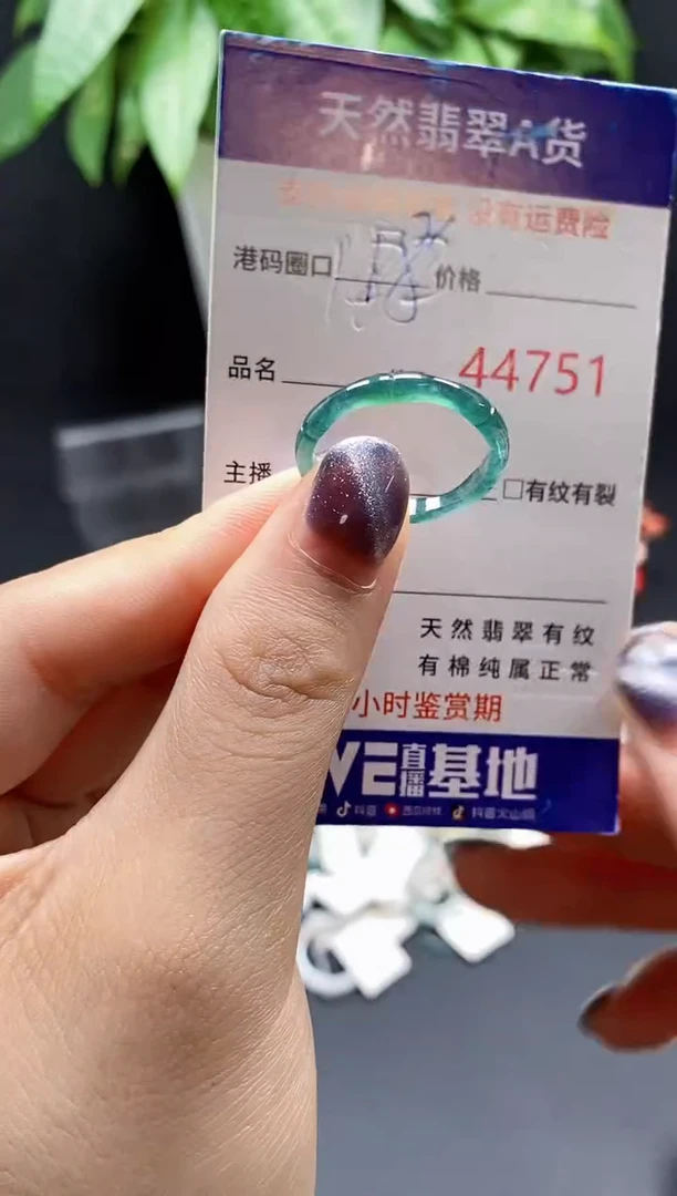 翡翠戒指未镶嵌天然翡翠戒圈4751