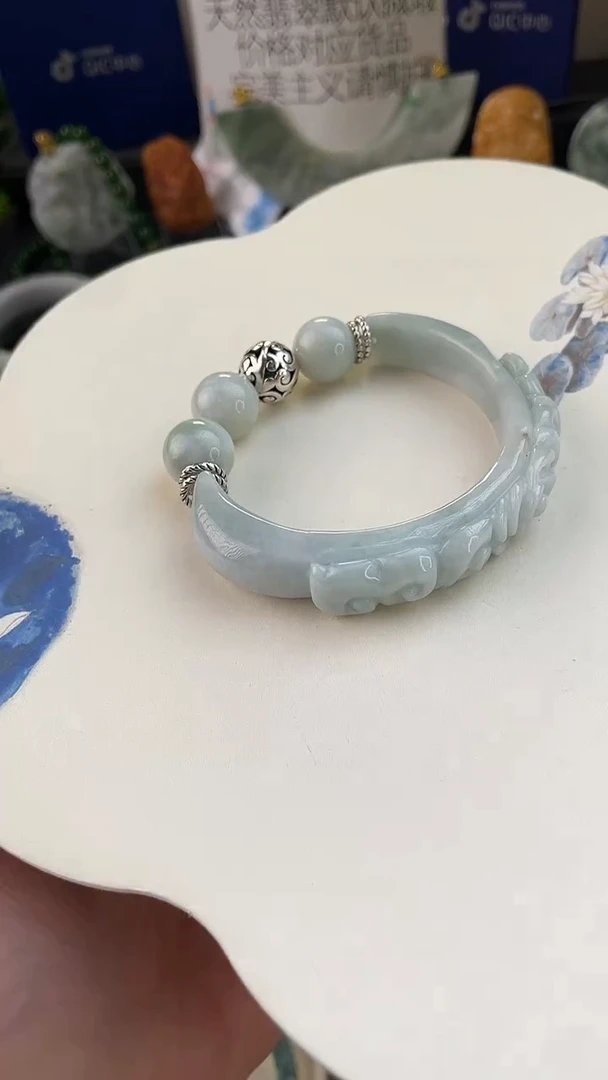 未镶嵌手链翡翠手工定制默认微瑕主播介绍为准