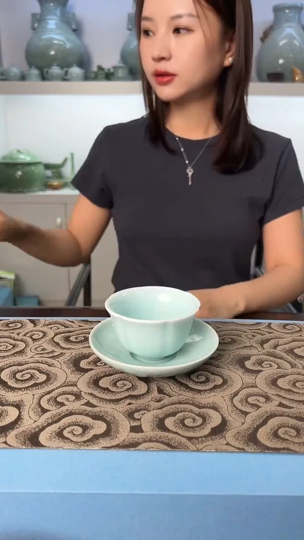 龙泉云间青瓷小米茶器