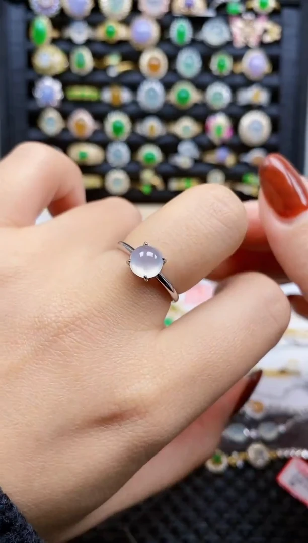 银S925镶嵌戒指翡翠352