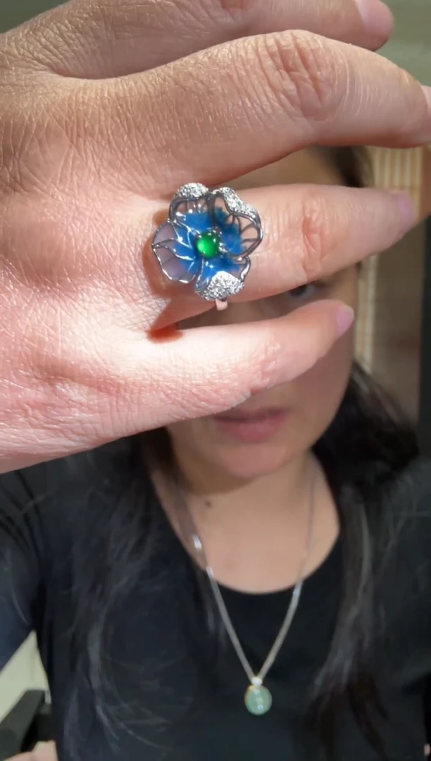 颈饰银S925镶嵌翡翠00002992