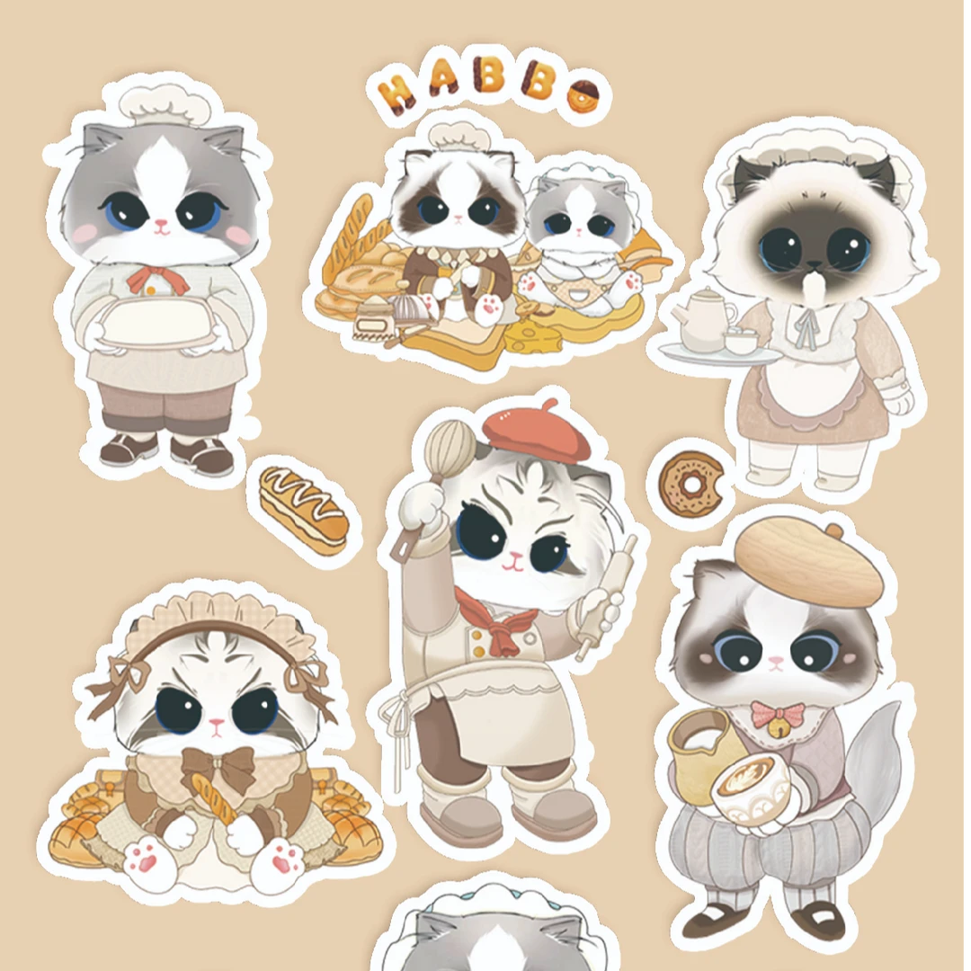 【HABBO】周边贴贴可爱猫咪联名《软糯的陪伴》品牌粘贴