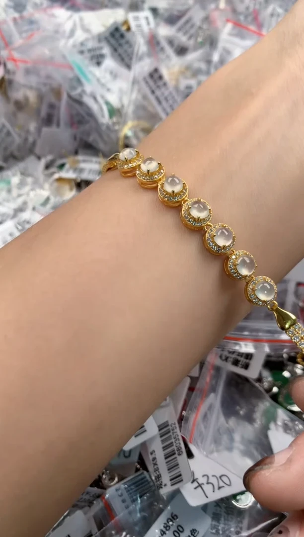 银S925镶嵌戒指翡翠666   1