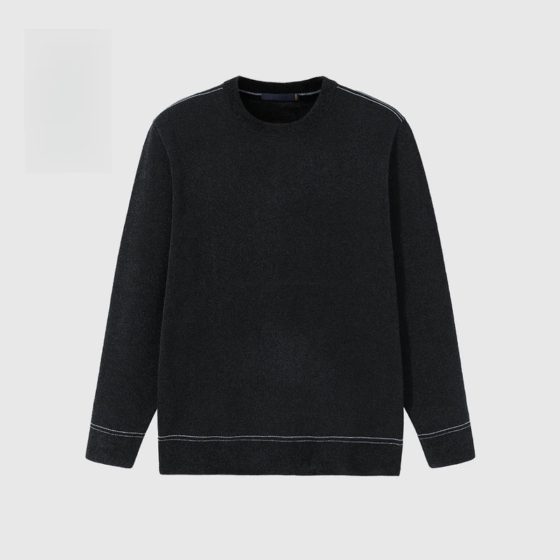 秋冬男士简约百搭商务休闲圆领毛衣男款保暖时尚套头针织衫3Q079