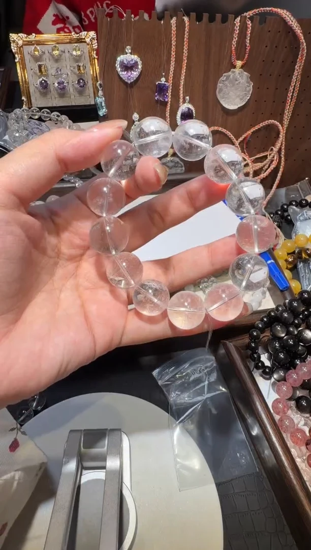 未镶嵌手链水晶白阿塞16mm白水晶手串