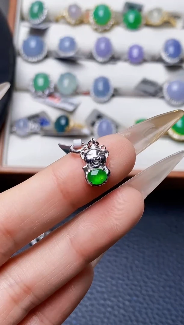 银S925镶嵌戒指翡翠1765