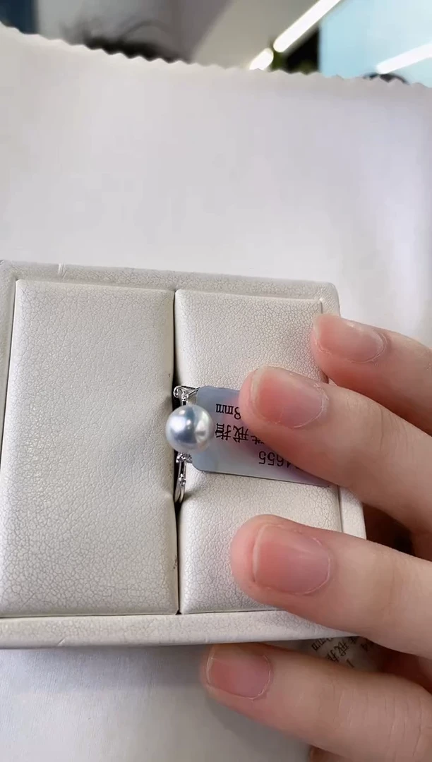 【闪购商品】海水珍珠戒指银S925镶嵌7.5-8海水珍珠戒指