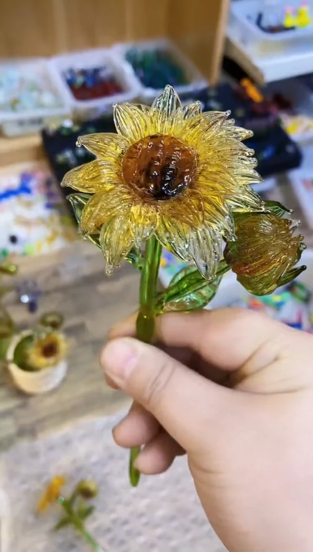 琉璃手工艺品向日葵