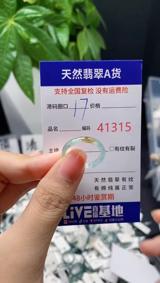 翡翠戒指未镶嵌天然翡翠戒圈1315