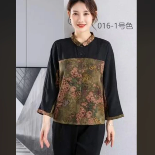 9-016-52新款气质时尚印花小衫