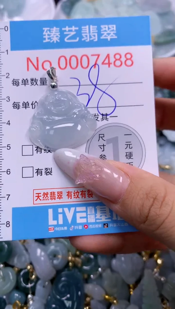 翡翠未镶嵌颈饰7488