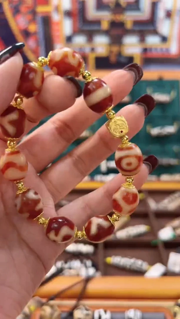 玛瑙/玉髓（覆膜）颈饰合金53.（微瑕）