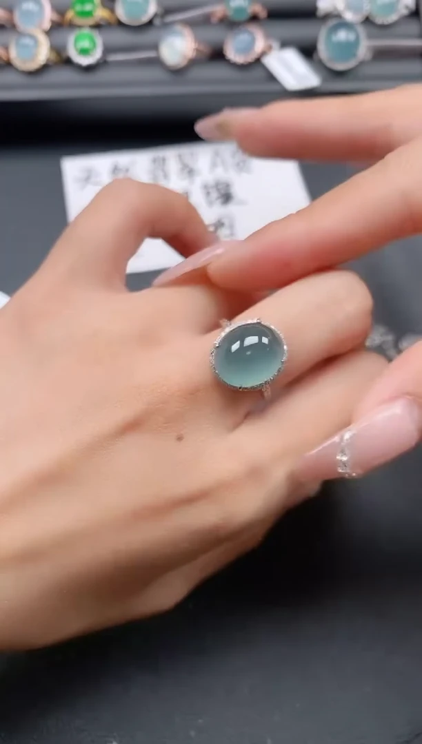 银S925镶嵌戒指翡翠1111