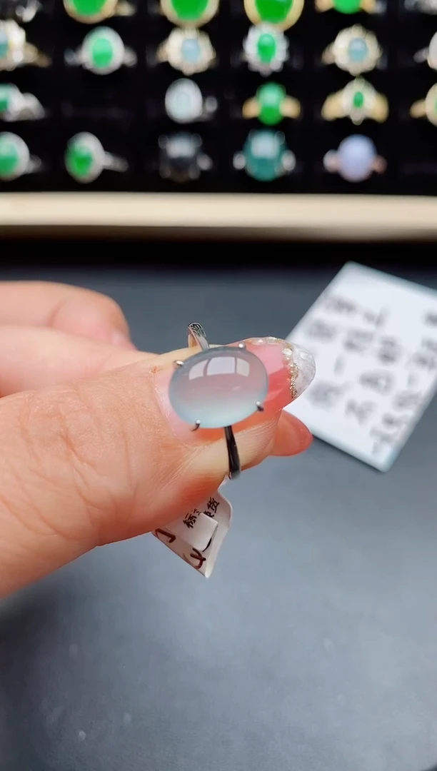 【闪购商品】翡翠戒指银S925镶嵌50800