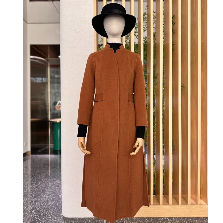 中长款法式厚款保暖秋冬毛呢外套时尚呢子加厚秋冬款新款外套