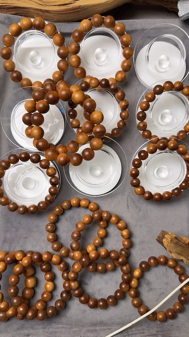 柏木（崖柏）太行崖柏1.5手串 黄粉黑油 浓厚甜香味 纹理细腻