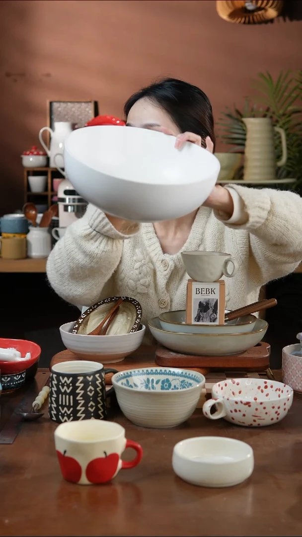 瓷片10英寸哑光白色大碗 微瑕 凑满20发货