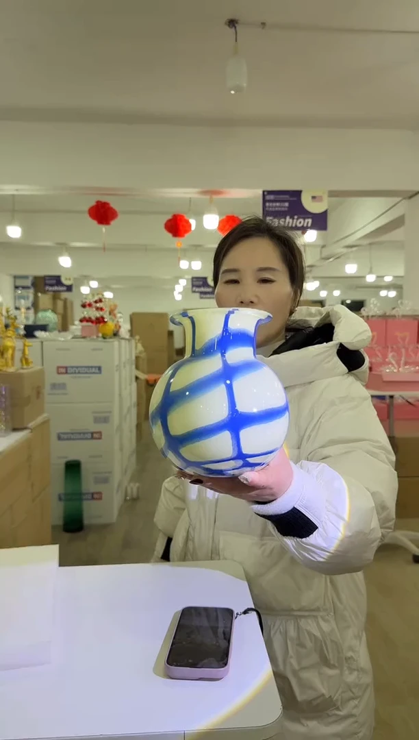 【闪购商品】无铅玻璃洛芙花器-p-早20