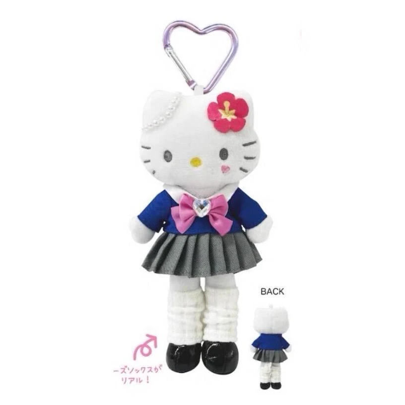 【大阪限定】Hello Kitty 校服长腿Kitty钥匙扣玩偶