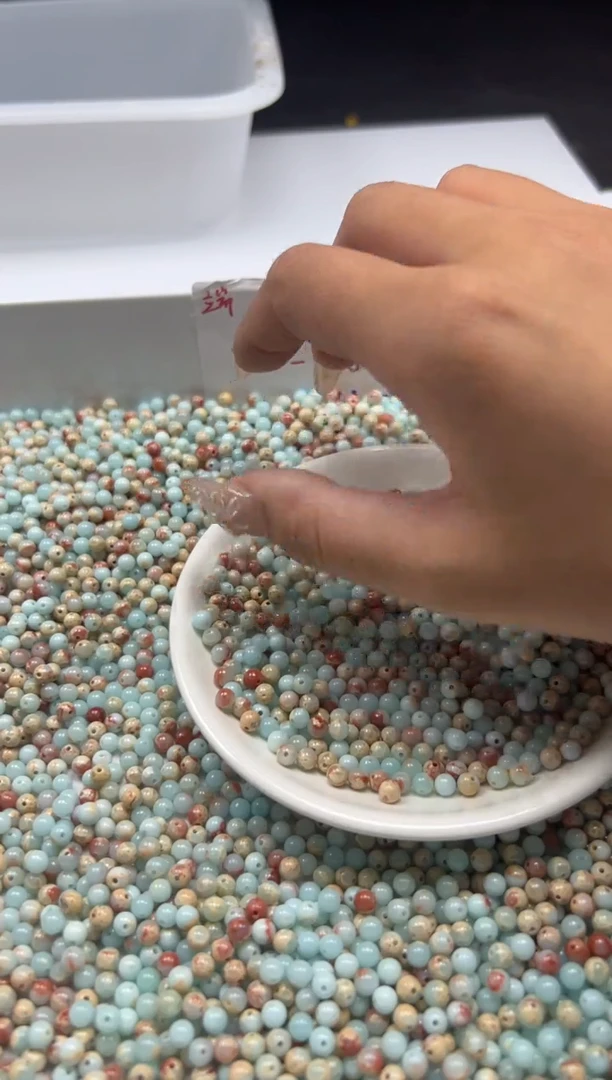 玛瑙/玉髓颈饰未镶嵌w631寿山石4mm*108颗