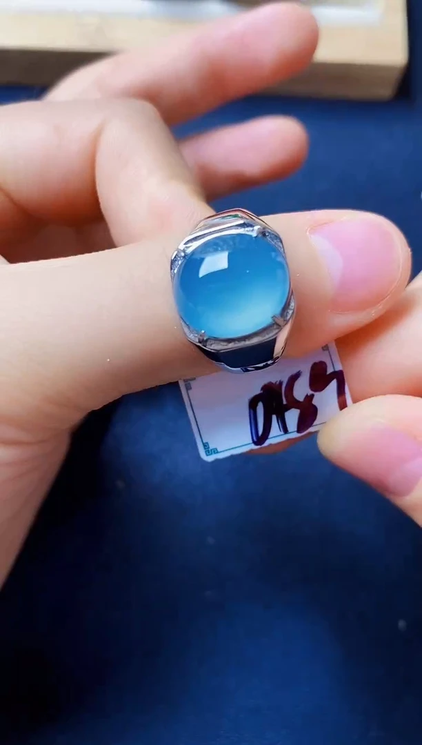 银S925镶嵌戒指翡翠2222