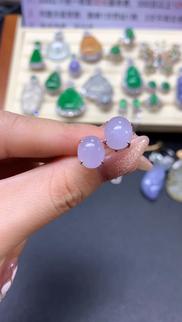 【闪购商品】翡翠耳饰18K金镶嵌耳饰|2150+215