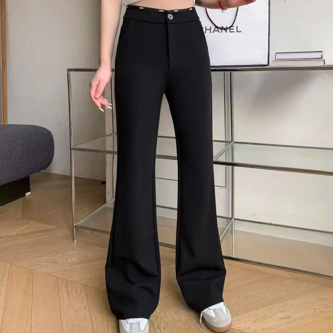 【锦衣服饰】QM 246017韩系垂感微喇裤